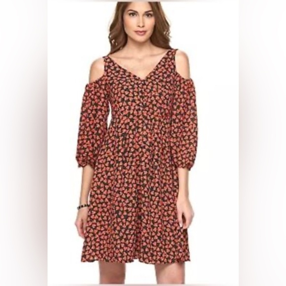 Disney alice in wonderland cold shoulder Sleeve Midi Sundress - Picture 8 of 9